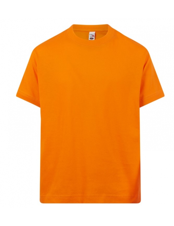 Baby T-shirt basic korte mouw oranje